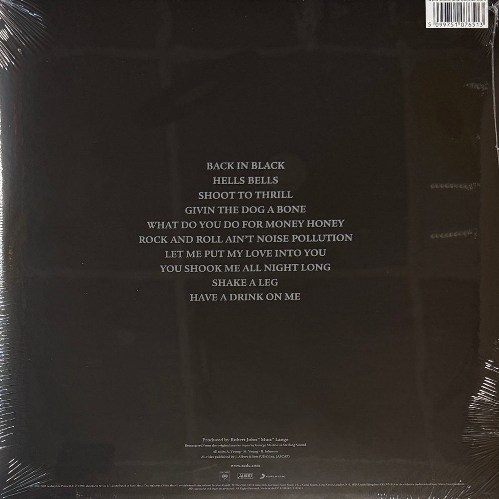 Виниловая пластинка AC/DC - Back In Black LP