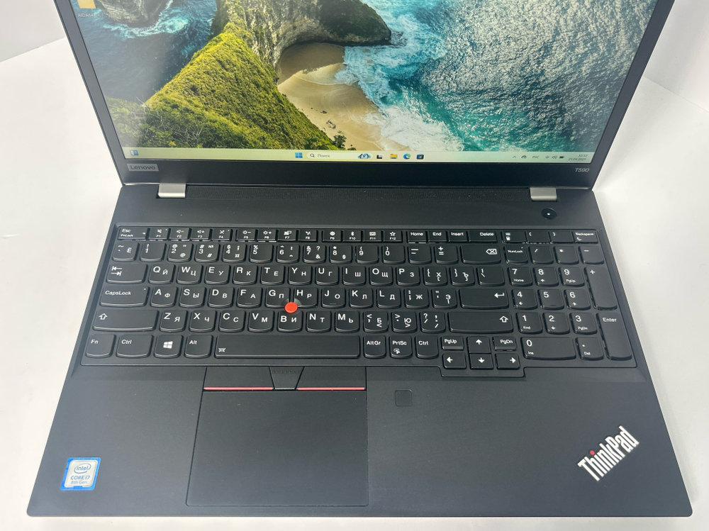 Ноутбук Lenovo ThinkPad T590 (20N4000ART) 15.6"/Intel Core i7-8565U/RAM 16GB/SSD 512GB/GeForce MX250/1920*1080/IPS/Windows 11/Подсветка кл-ры: LED/Черный. Состояние: B1