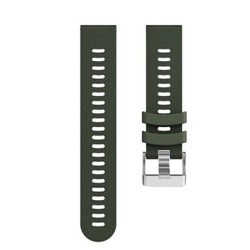 Ремешок Premium 20 мм силиконовый для Garmin Forerunner 55/245/645, Venu, Venu Sq, Venu 2 Plus, Vivoactive 3, Vivomove быстросъемный (Хаки)