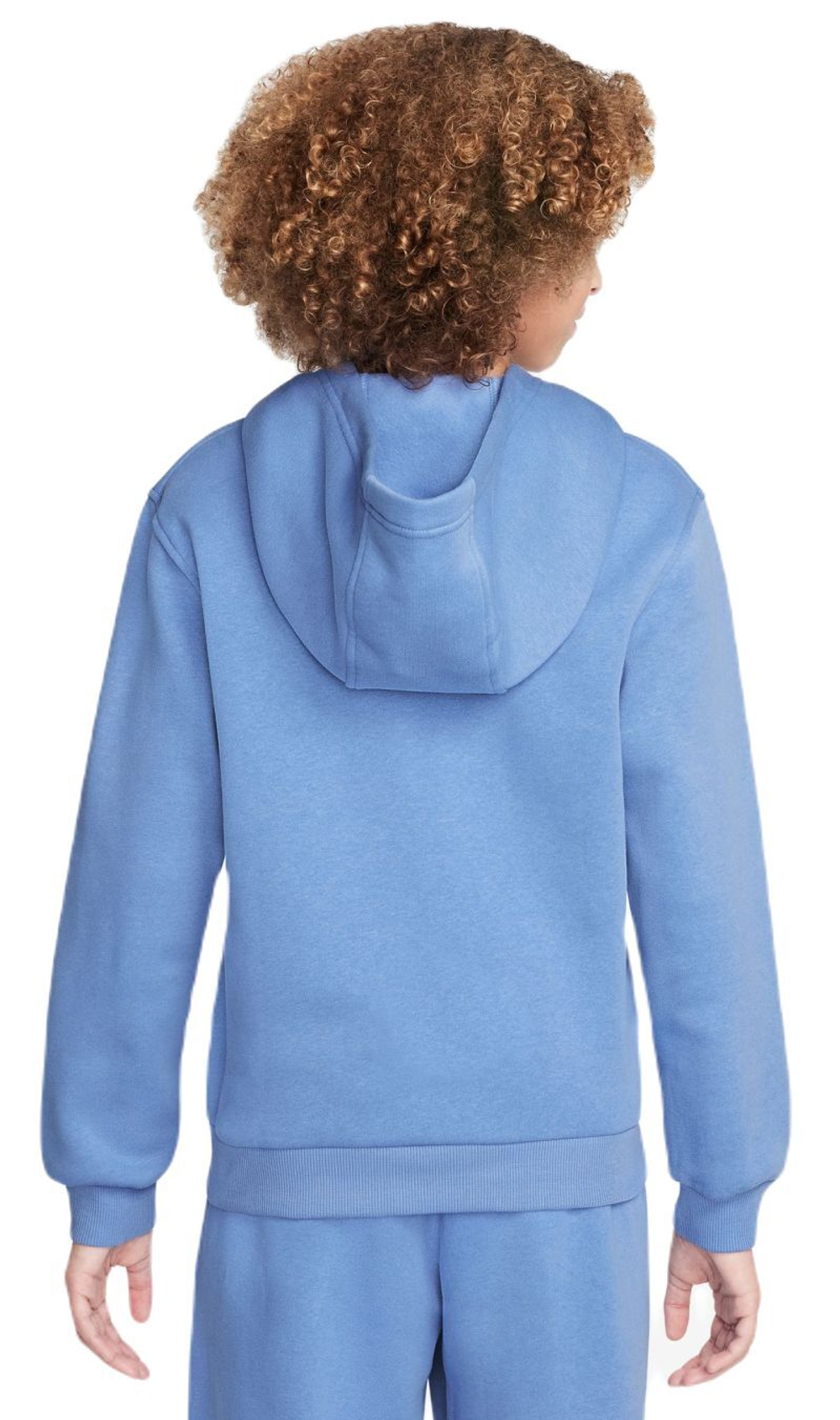 Кофта для девочки теннисная  Nike Club Fleece Full-Zip Hoodie - polar/white