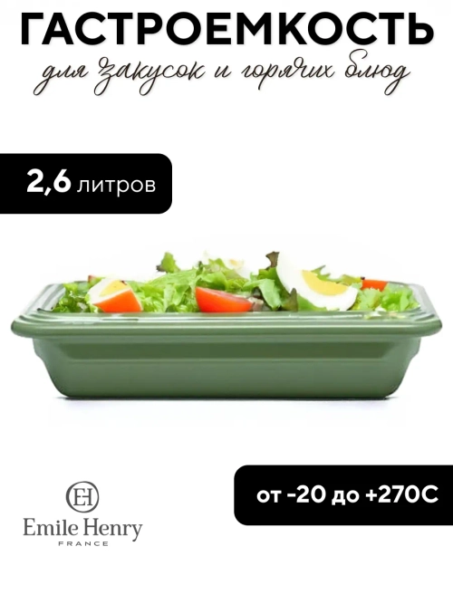 Гастроемкость "Emile Henry" матовая 2,6 л