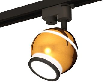 Комплект трекового однофазного светильника с подсветкой 1* MR16 GU5.3 LED 3W 4200K XT1105006 PYG/SBK/FR золото жёлтое полированное/чёрный песок/белый матовый (A2521, C1105, N7121) Ambrella