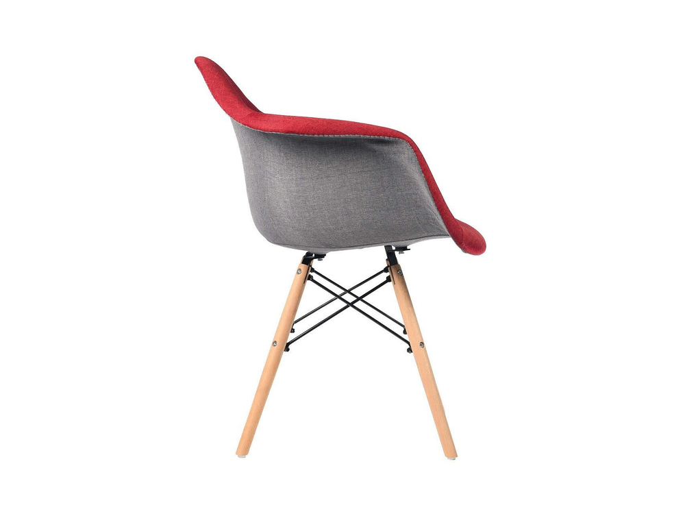 Стул Venecia в стиле Eames пэчворк красный /дерево
