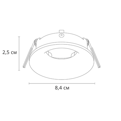 Точечный встраиваемый светильник Arte Lamp CORNO A2863PL-1WH, 1хGU10