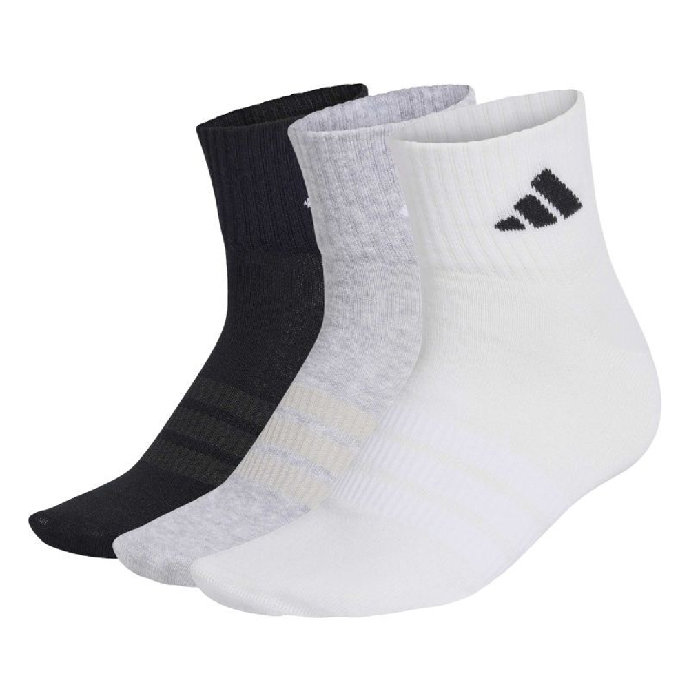 Теннисные носки Adidas Thin & Light Sportwear Ankle 3P - medium grey heather/white/black