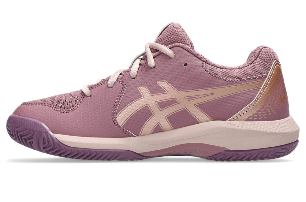 Детские кроссовки для падела Asics Gel-Dedicate 8 Padel GS - purple oxide/white