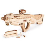 Штурмовая винтовка USG-2 от Wood Trick - деревянный конструктор, 3D пазл, Сборная механическая модель, стреляет пульками