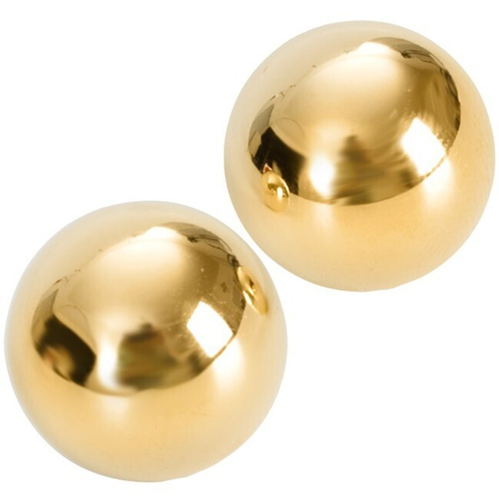 Золотые шарики на красном бархате BEN WA GOLD BALLS (Цвет: золотой)