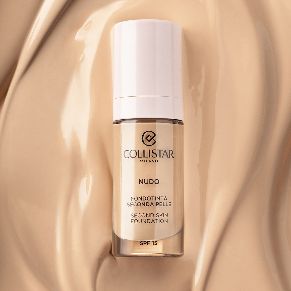 Collistar NUDO Second Skin Foundation SPF 15 - Розовый осветляющий увлажняющий тональный крем с эффектом сглаживания оттенок 2R Beige Rosato, 30 ml