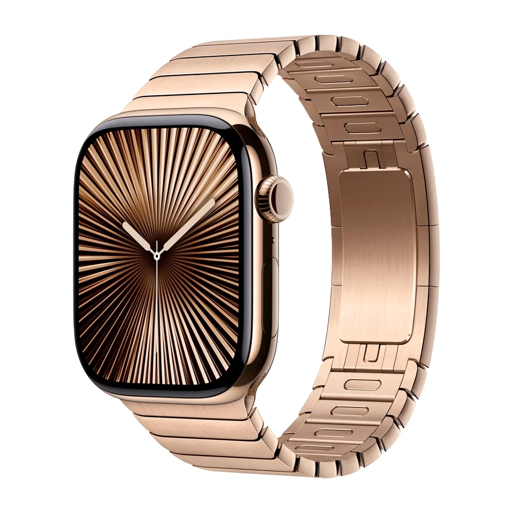 Умные часы Apple Watch Series 10 GPS + Cellular, 46mm, Gold Titanium Case with Link Bracelet, Gold