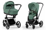 Коляска 2 в 1 Cybex Priam IV Leaf Green, шасси Chrome Black