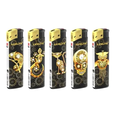 Пьезо зажигалка золотые звери 8500L АП WP-GEAR ANIMAL/GOLD CAP (комплект 25 шт)