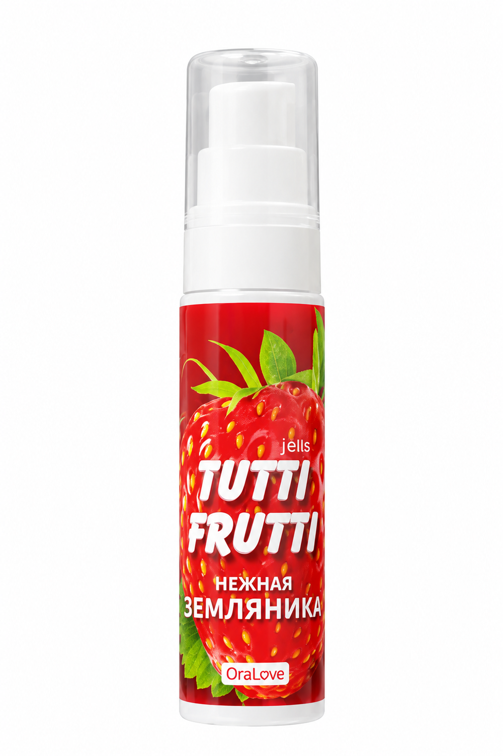 Съедобная гель-смазка TUTTI-FRUTTI для орального секса (земляника)