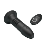 Черный анальный вибростимулятор 13,8см с пультом ДУ Pretty Love Magic Jingers BI-014595W-0803