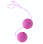 Фиолетовые вагинальные шарики на мягкой сцепке GOOD VIBES PERFECT BALLS (Цвет: фиолетовый)