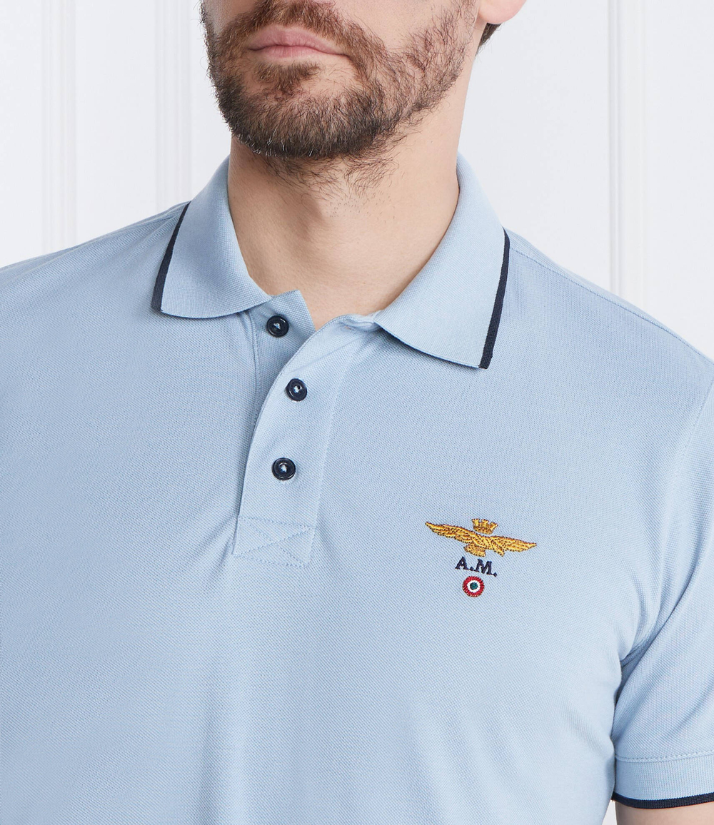Поло Aeronautica Militare - голубой(PO1308P82)