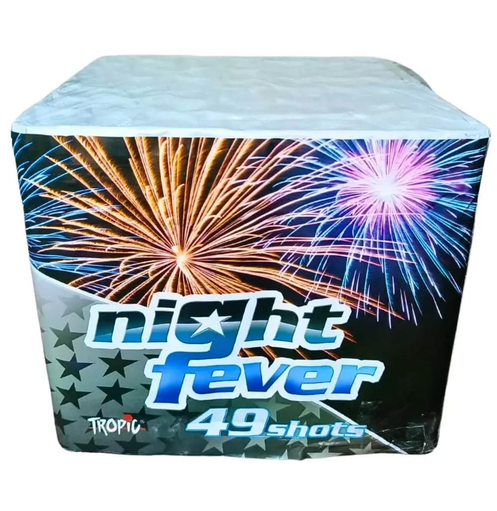 Батарея салютов Night fever (TW35) от Tropic, 49 залпов, 25 мм