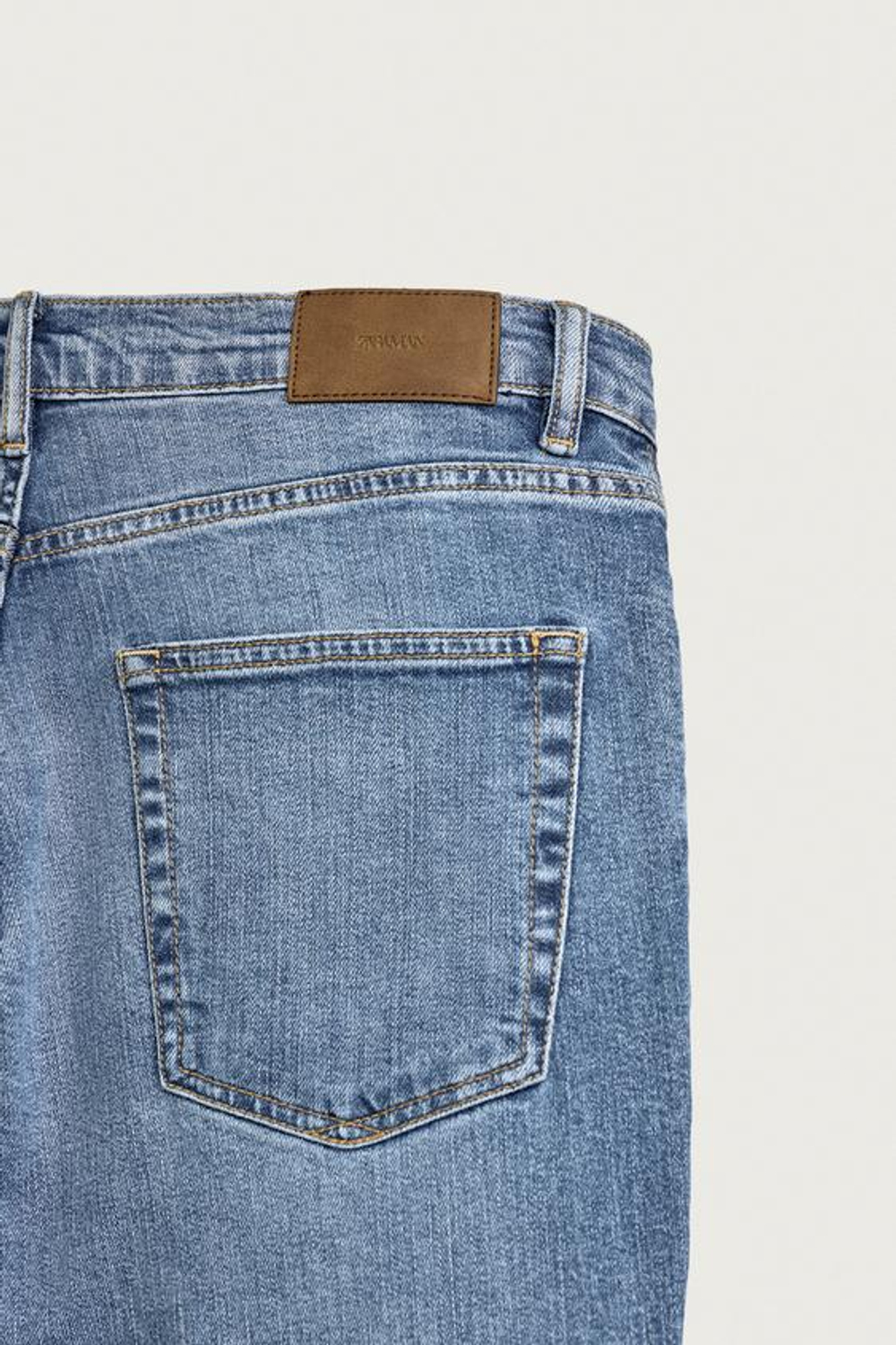ZARA БАЗОВЫЕ ДЖИНСЫ SLIM FIT, ВЫЦВЕТШИЙ СИНИЙ