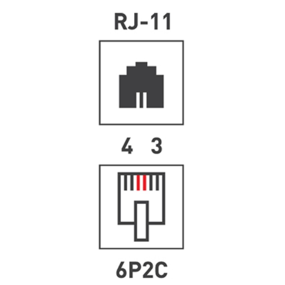 Розетка телефонная RJ11 PROconnect (03-0001-4) Розетка телефонная внешняя, 1 порт UTP, RJ-11 (6P2C), CAT 3 (50 шт)