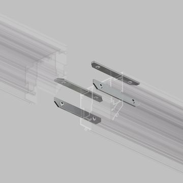 Комплект соединителей прямых TR3043-AL серый Smart One Denkirs