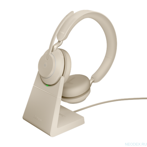 Jabra Evolve2 65 Stereo UC USB-C беспроводная гарнитура бежевая с док-станцией ( 26599-989-888 )
