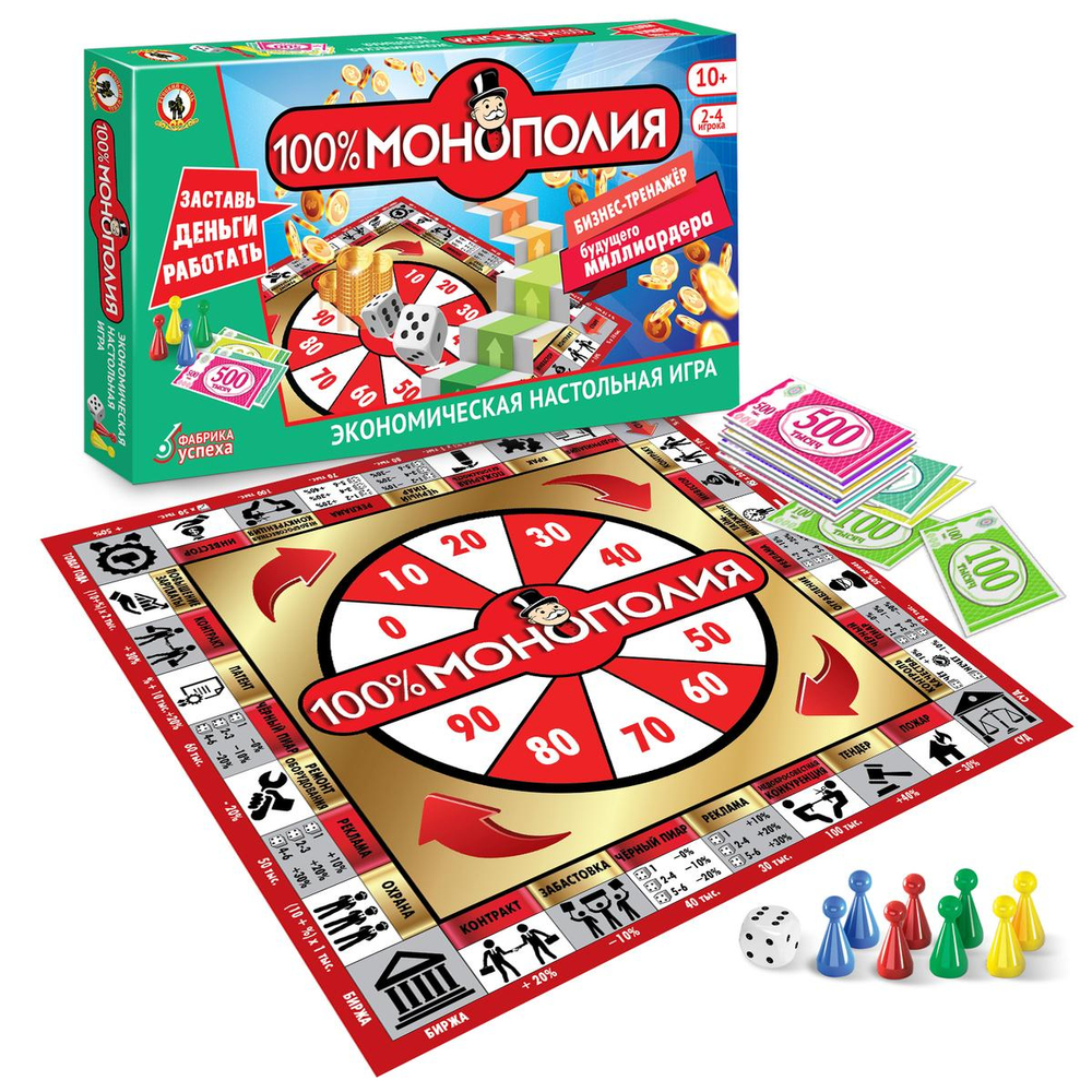 Игра экономическая "100% Монополия" (Р.с.)