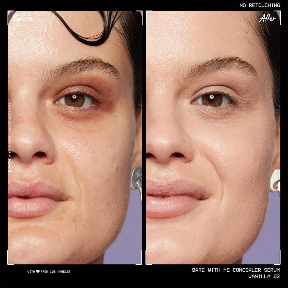NYX Professional Makeup Bare With Me Concealer Serum - Корректор увлажняющий 2 в 1 оттенок 03 Vanilla, 9 ml