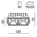 Встраиваемый светильник Technical DL043-02-10W4K-D-SQ-WB