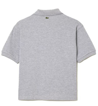 Футболка для мальчика теннисная Lacoste Cotton Pique Print Polo Shirt - серый