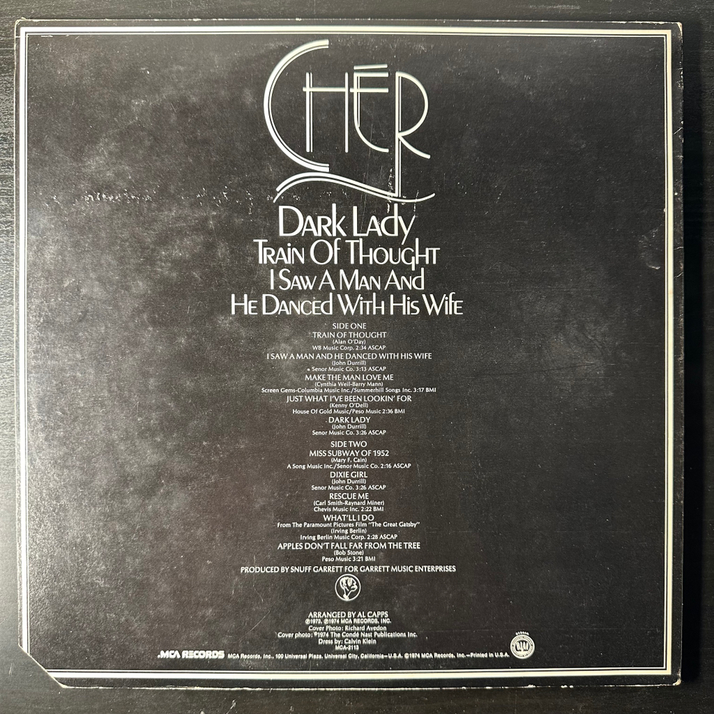 Cher ‎– Dark Lady (США 1974г.)