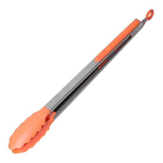 Щипцы нейлоновые 35,5 см Kamille KM-7516 с ручками из нержавеющей стали