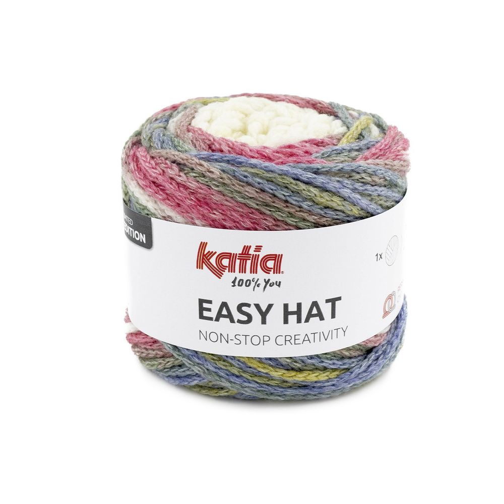 Пряжа Katia Easy Hat 40% шерсть 40% акрил 20% полиамид