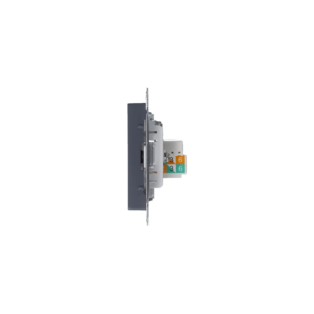 ATLASDESIGN РОЗЕТКА двойная ТВ + компьютерная RJ45 кат. 5e, механизм, ГРИФЕЛЬ