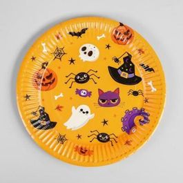Тарелка бумажная Halloween, 10 шт, 18 см