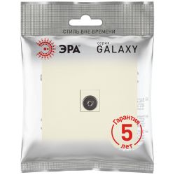 Розетка ЭРА Galaxy 15-3101-02 TV одиночная IP20 слоновая кость | Эра Galaxy