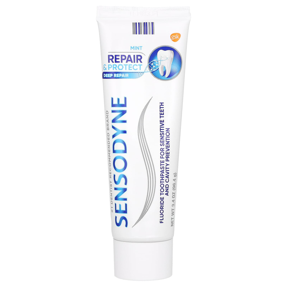 Sensodyne, зубная паста с фторидом для чувствительных зубов, мята, 96,4 г (3,4 унции)