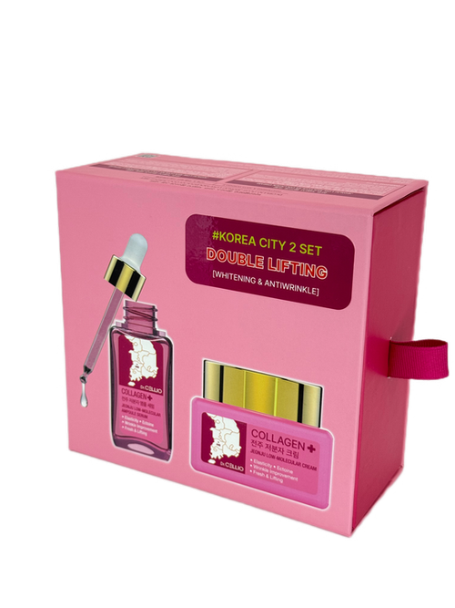 DR.CELLIO PLUS JEONJU LOW MOLECULAR COLLAGEN CREAM+AMPOULE SERUM