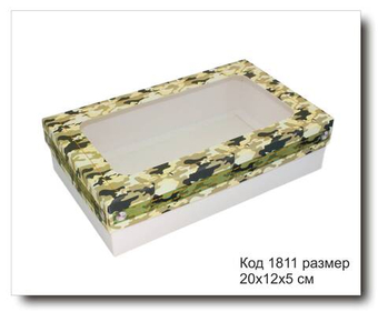 Коробка с окном код 1811 размер 20х12х5 см