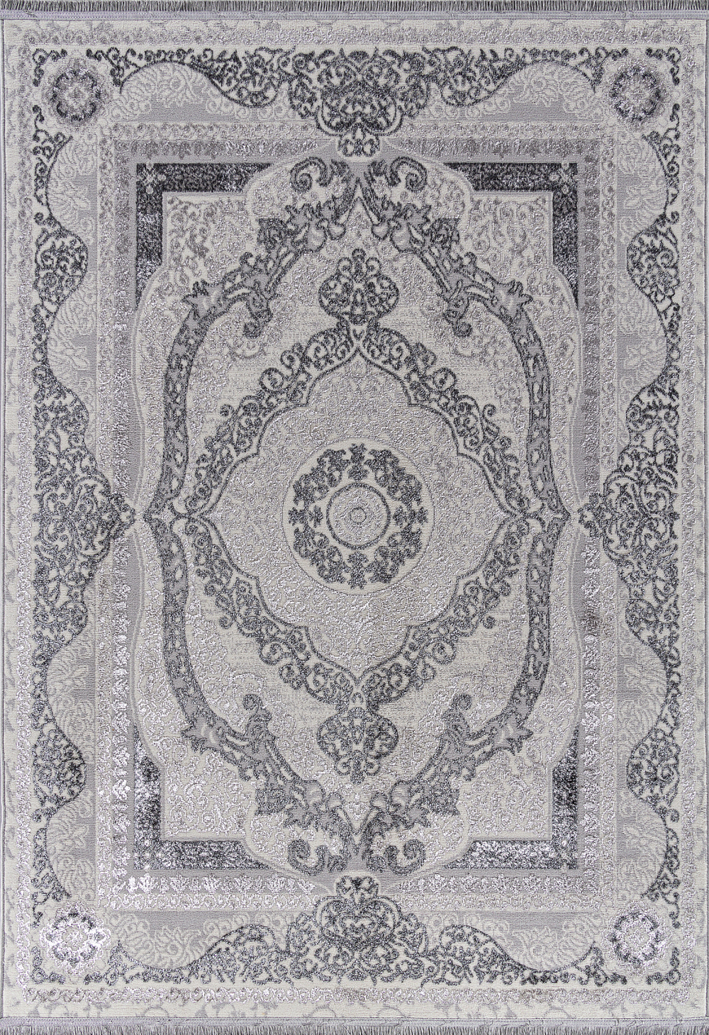 Ковер 3098G - GREY / GREY - Прямоугольник - коллекция LORA размер 100*200 см