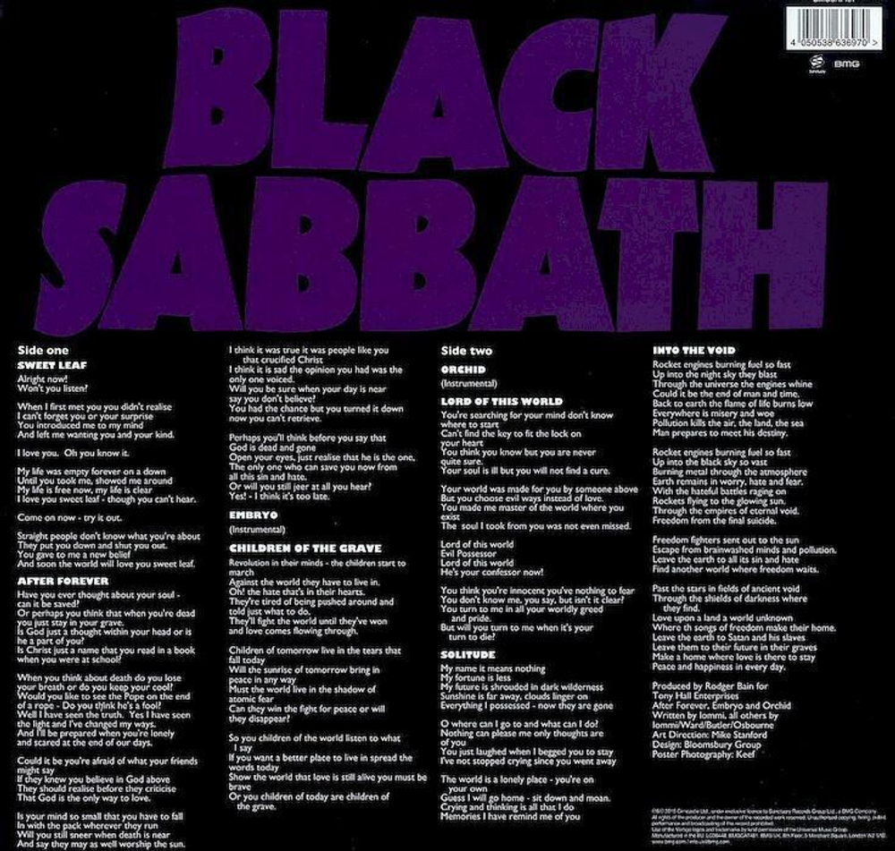 Black Sabbath — Master Of Reality (LP)