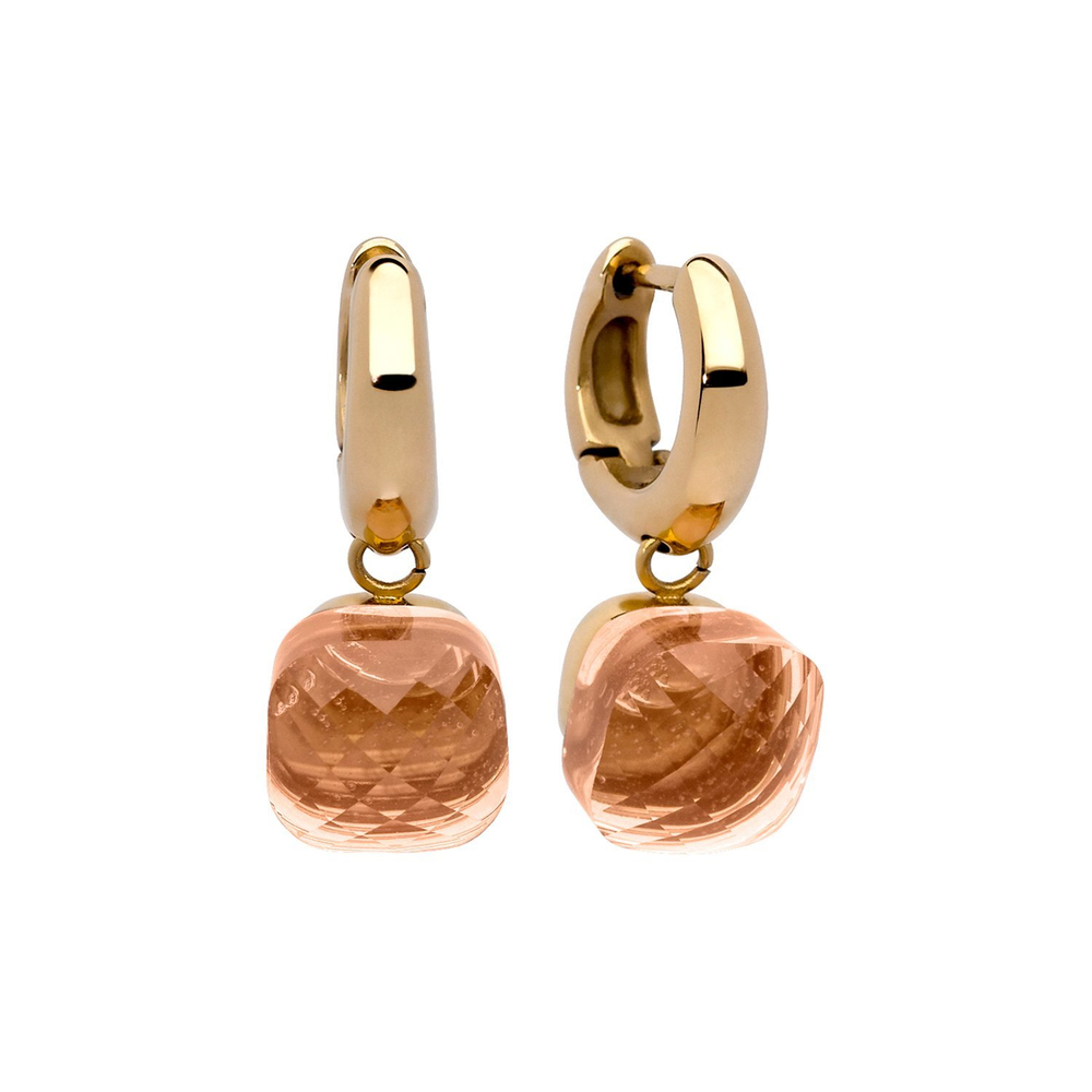 Серьги Qudo Firenze light peach 300100 R/G
