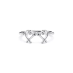 Кольцо из серебра с бриллиантом, Tiffany 💠 Любящие сердца.