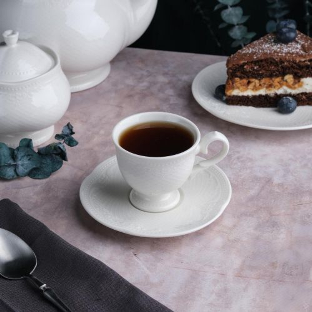 Кофейная пара 100 мл, фарфор, Aristocrat, Noble