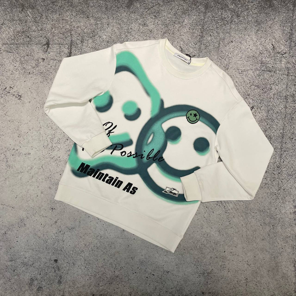 Свитшот Qwentiny Smiley white