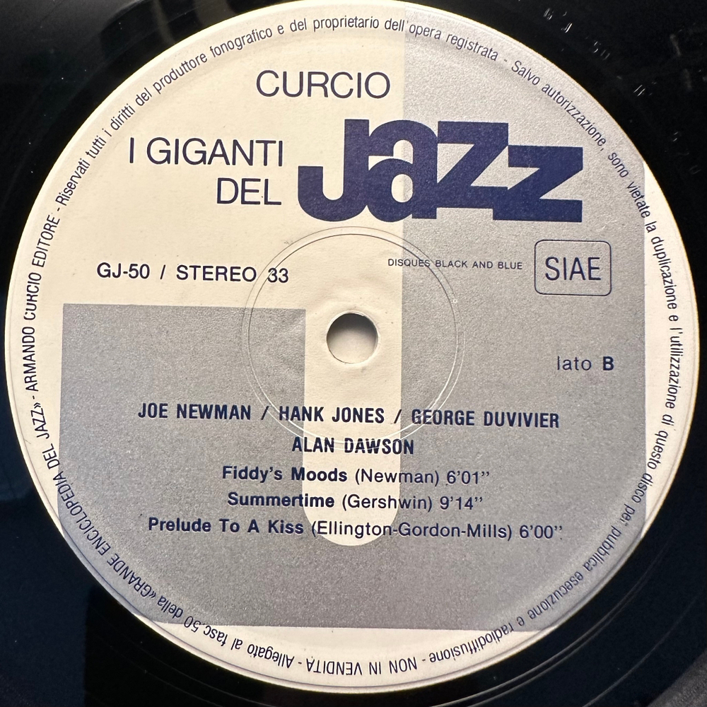 Сборник Stephane Grappelli, Slam Stewart, Johnny Guarnieri, Jimmy Shirley, Joe Newman, Hank Jones, George Duvivier, Alan Dawson - Jazz Giants 2LP (Италия 1981г.)