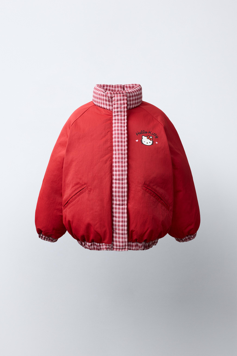ZARA СТЕГАНАЯ КУРТКА HELLO KITTY © SANRIO, КРАСНЫЙ