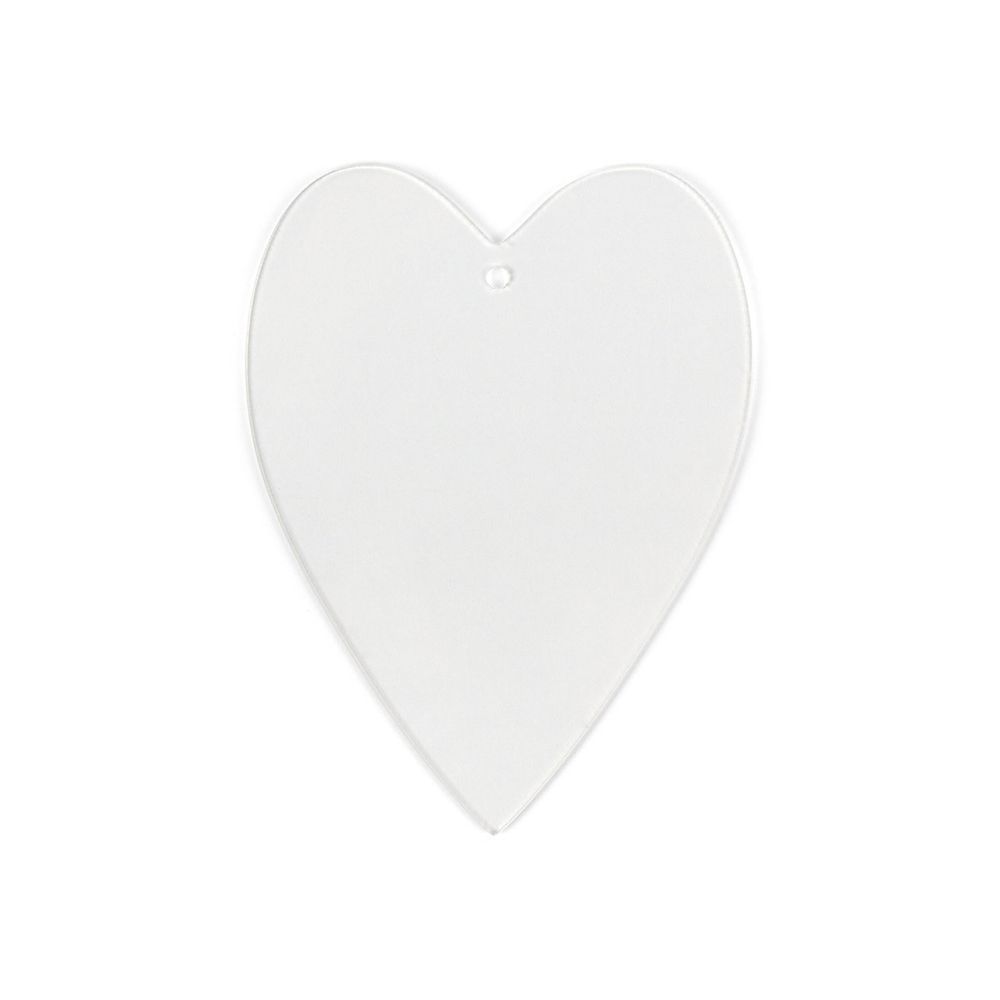 Заготовка пластиковая Сердце, 10х7.5х0.3 см, 10 шт, плоское, PLB-013 Love2art