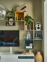 Полка IKEA EKET (ЭКЕТ), Натуральный, с креплением, 35х25х35 см