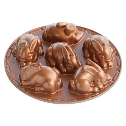 Форма для выпечки 6 кексов 3D 1.1л Nordic Ware Крольчата
