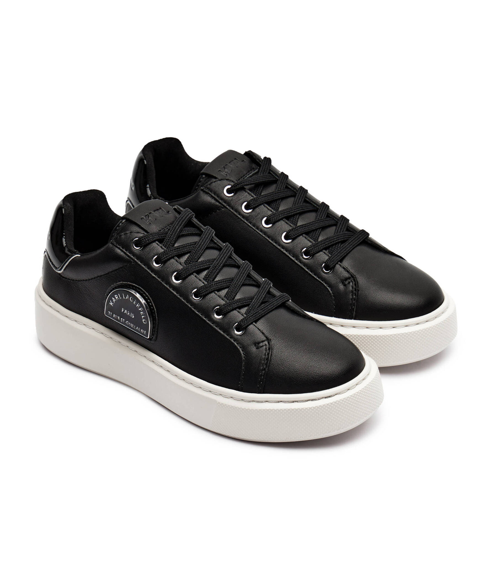 Кожаные кроссовки maxi kup Karl Lagerfeld - черный(KL62212)
